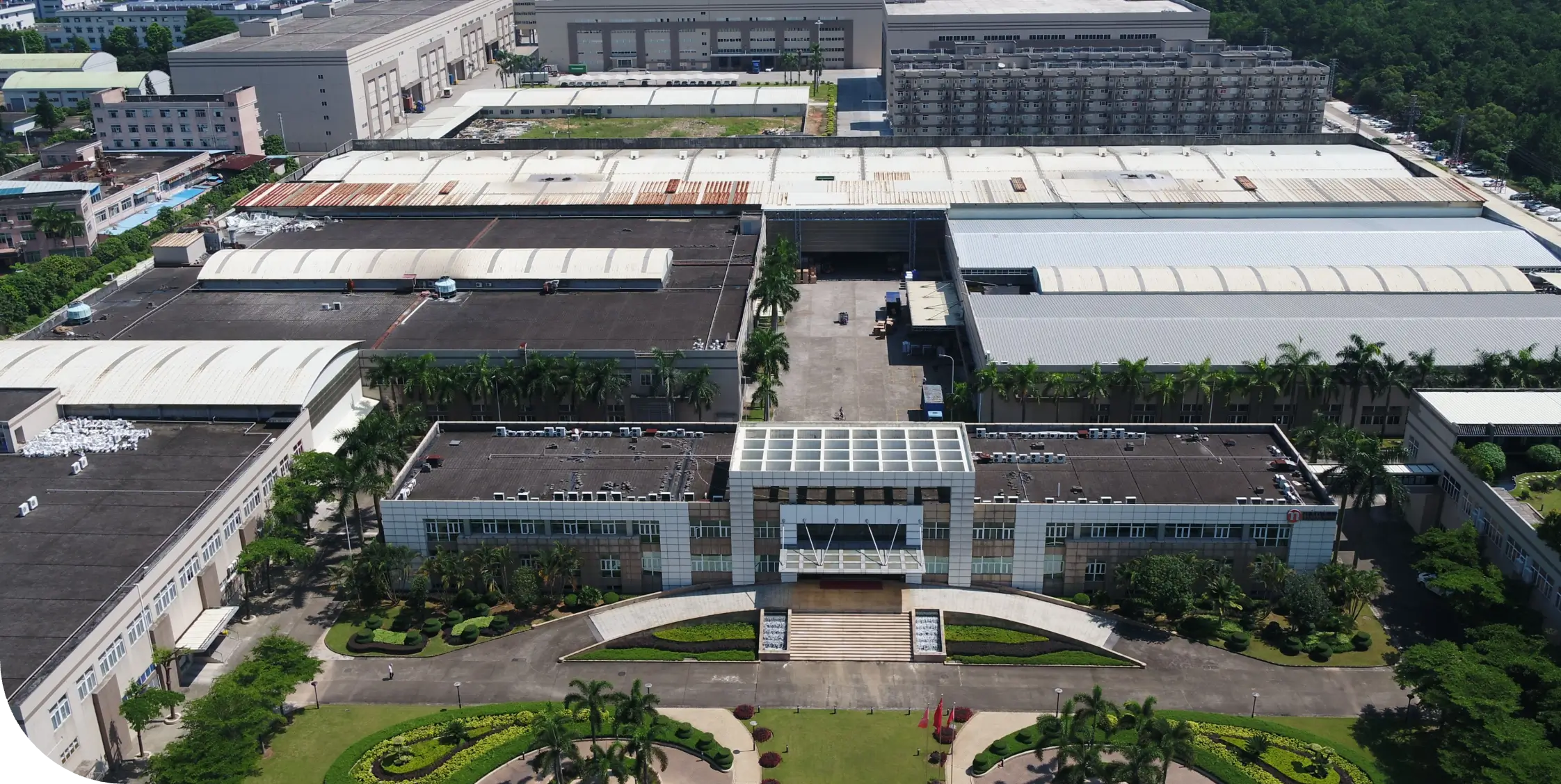 Aerial view of the Meitu Industry manufacturing campus