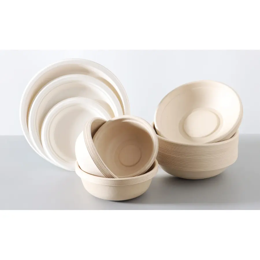 Bagasse Plates & Bowls — Sugarcane bagasse
